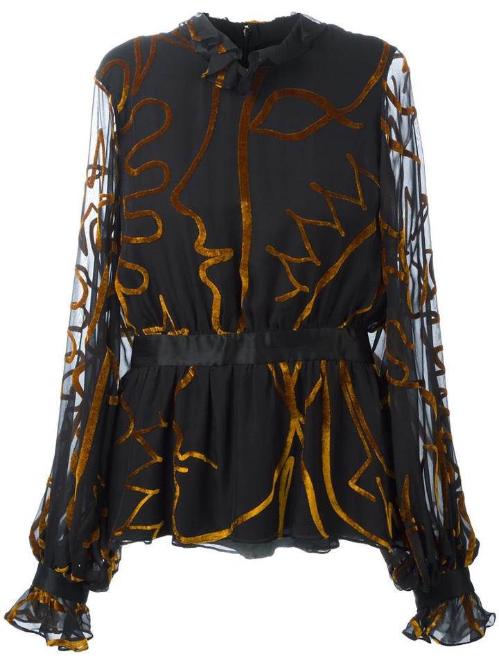 Roksanda 'fairhurst' Top, Women's, Size: 8, Black, Viscose/silk/acetate