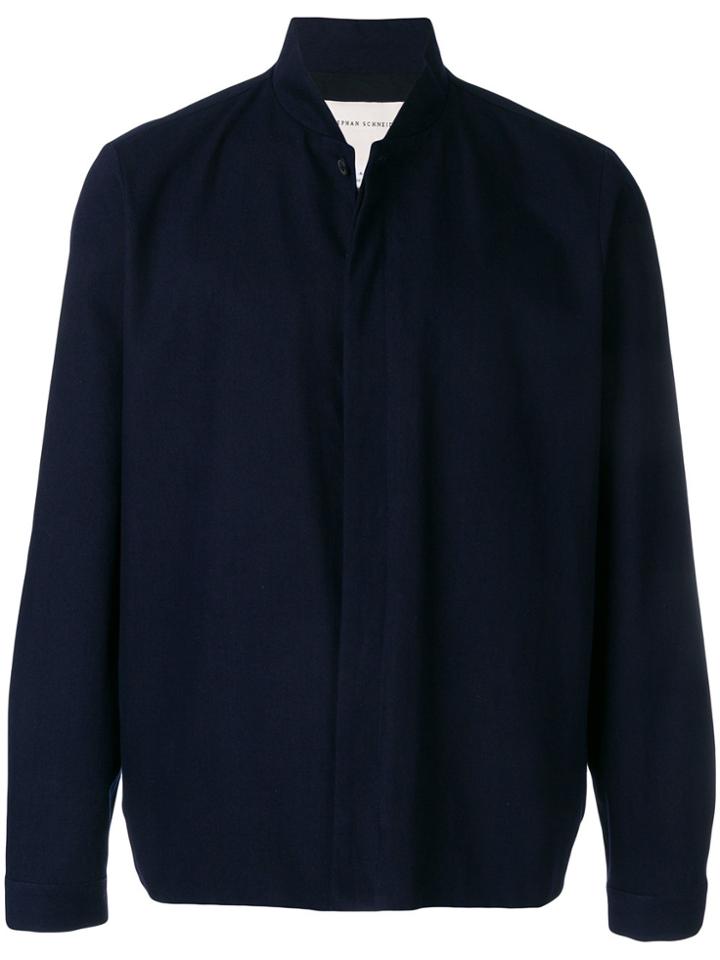 Stephan Schneider Buttoned Up Bomber Jacket - Blue