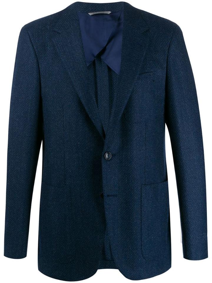 Canali Logo Plaque Blazer - Blue