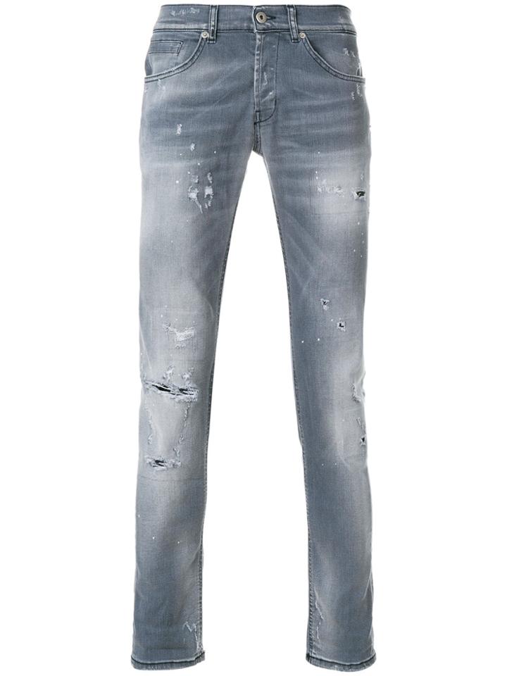 Dondup Distressed Stonewashed Jeans - Grey