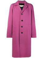 Marni Single-breasted Coat - Pink & Purple