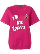 Dolce & Gabbana All The Lovers Short Sleeved Sweatshirt - Pink