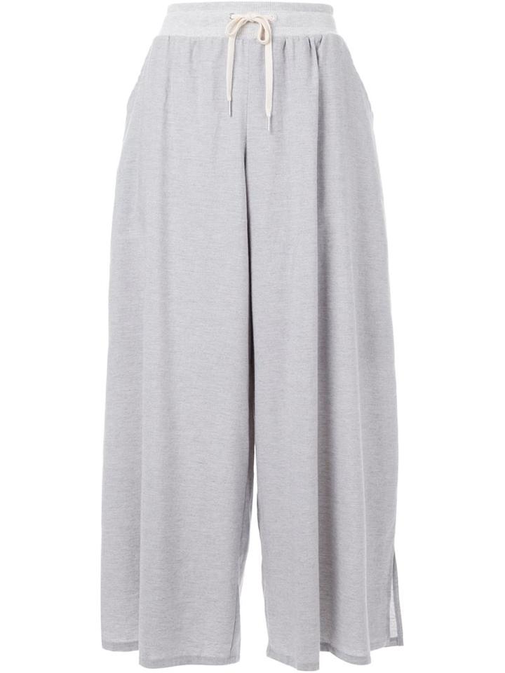 Guild Prime Tie Waist Palazzo Pants, Women's, Size: 34, Grey, Cotton