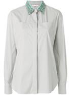 Mantu Embellished Collar Shirt - Grey