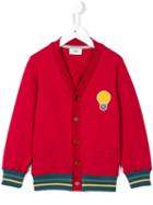 Fendi Kids Lightbulb Motif Bomber Jacket, Boy's, Size: 10 Yrs, Red