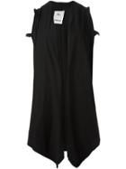 Lost & Found Ria Dunn Hooded Sleeveless Cardigan Coat - Black