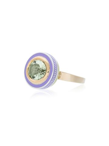 Alice Cicolini 22k Yellow Gold Tile Tourmaline Ring - Multicolour