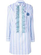 Prada Ruffle-trimmed Long Shirt - Blue