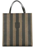 Fendi Pre-owned Pequin Pattern 2way Hand Bag - Black