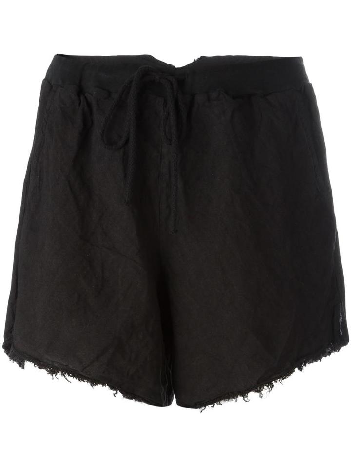 Lost & Found Rooms Soft Shorts, Women's, Size: Medium, Black, Linen/flax/cotton/spandex/elastane