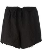 Lost & Found Rooms Soft Shorts, Women's, Size: Medium, Black, Linen/flax/cotton/spandex/elastane