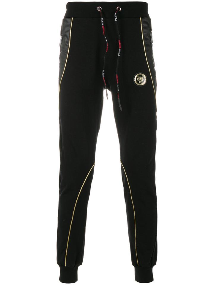 Plein Sport Piped Seam Track Pants - Black