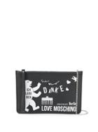 Love Moschino Flat Berlin Clutch - Black