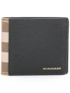 Burberry Checked Detail Wallet - Black
