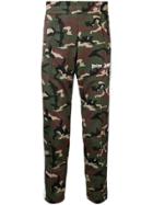 Palm Angels Camouflage Track Trousers - Green