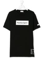 Paolo Pecora Kids Postitive Spirit Printed T-shirt - Black