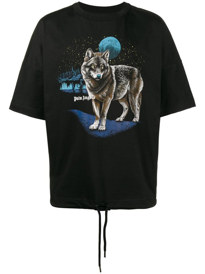 Palm Angels Alfa Printed T-shirt - Black