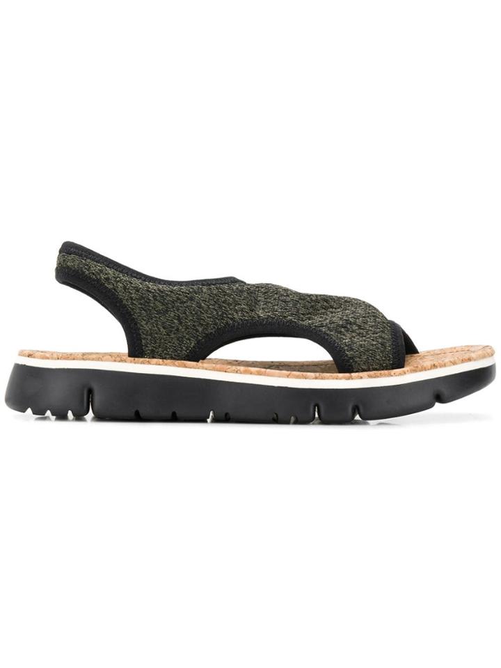 Camper Oruga Slingback Sandals - Black