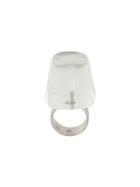 Mm6 Maison Margiela Single Stone Ring, Women's, Size: Small, Metallic