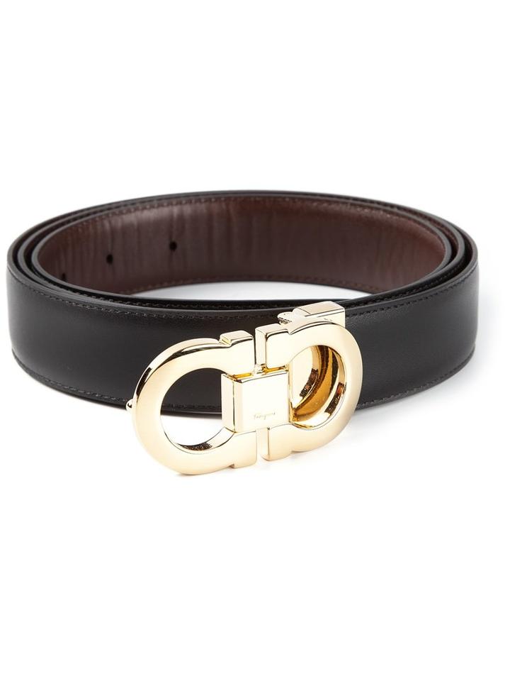 Salvatore Ferragamo Logo Buckle Belt, Men's, Size: 95, Black, Leather