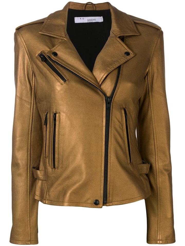 Iro Lambskin Biker Jacket - Metallic