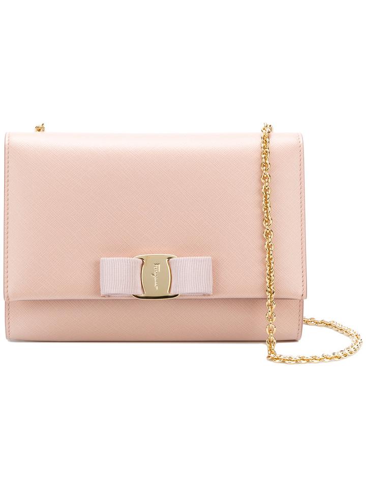Salvatore Ferragamo - Vara Flap Bag - Women - Calf Leather - One Size, Pink/purple, Calf Leather