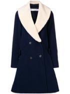 Jw Anderson Wool Shawl Collar Coat - Blue