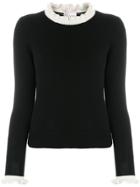 Red Valentino Frill Hem Sweater - Black