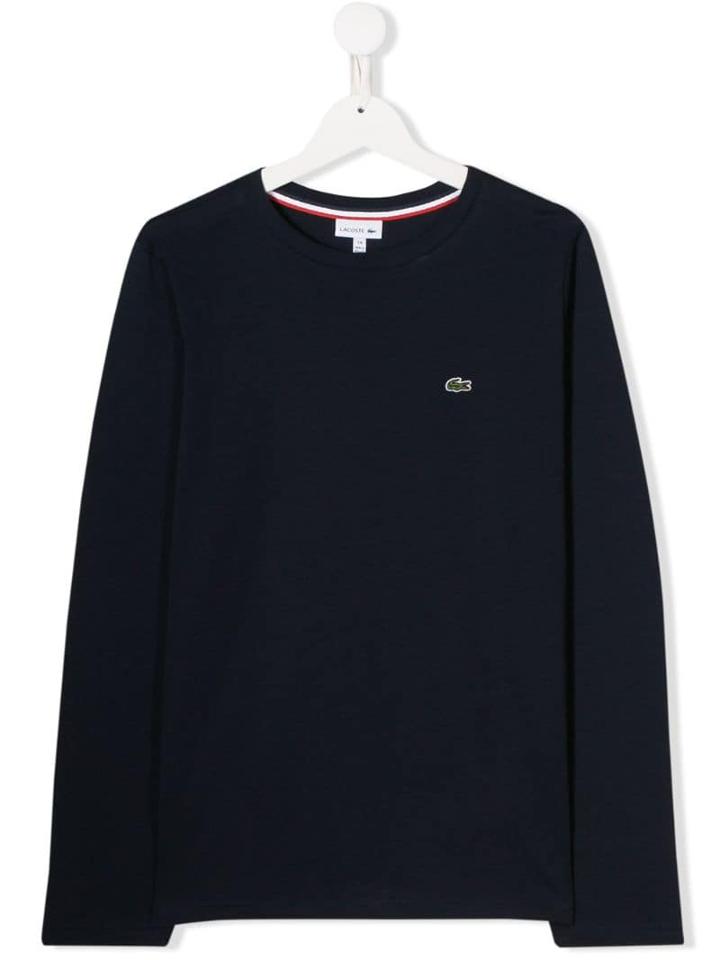 Lacoste Kids Embroidered Logo Jumper - Blue