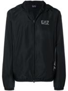Ea7 Emporio Armani Zipped Fitted Jacket - Black