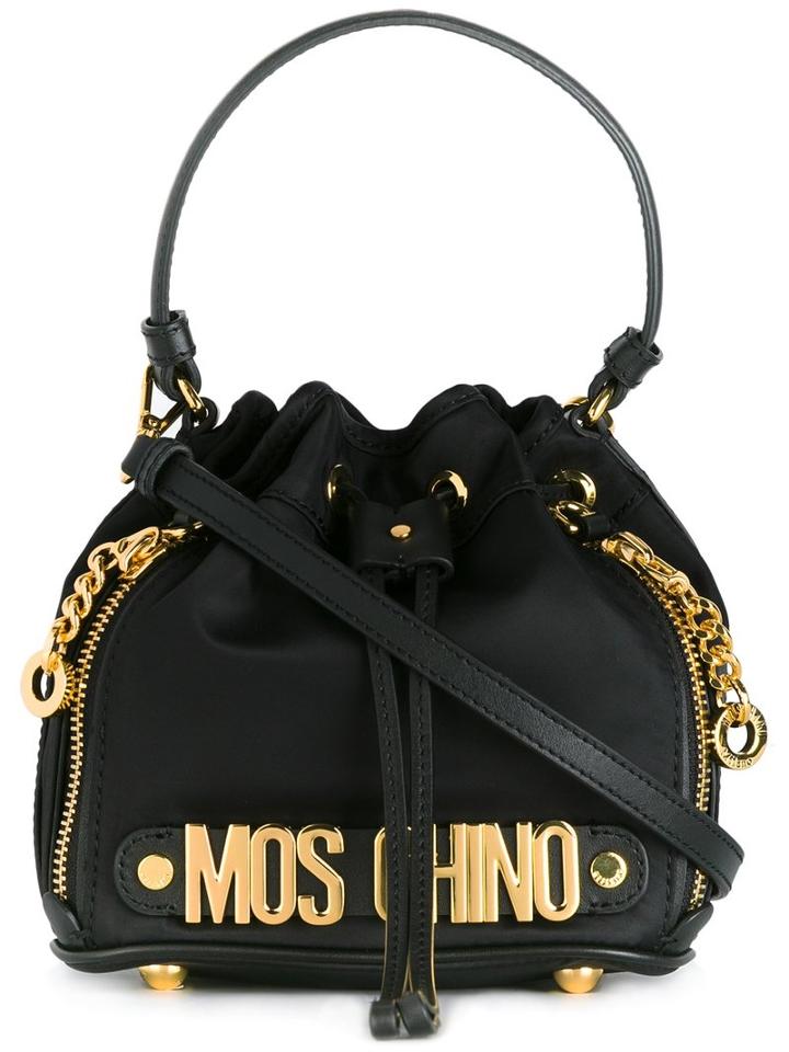 Moschino Mini Bucket Tote, Women's, Black, Nylon