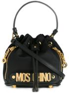 Moschino Mini Bucket Tote, Women's, Black, Nylon