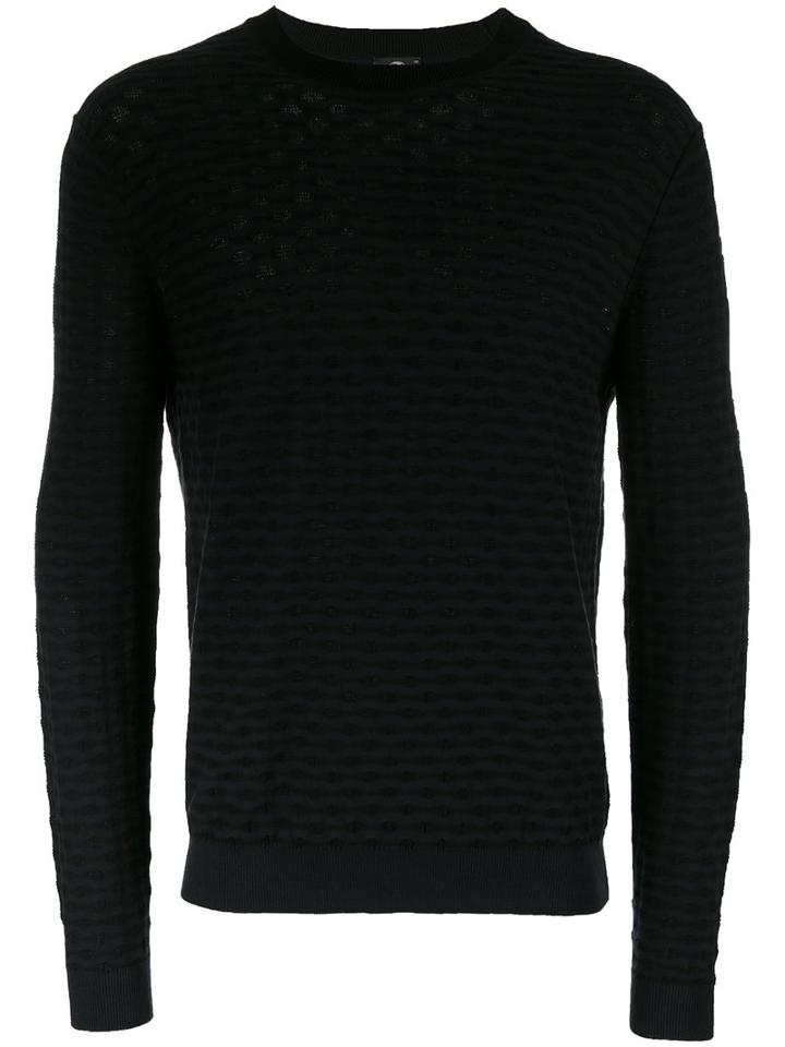 Ps By Paul Smith Ribbed Detail Jumper, Men's, Size: Large, Blue, Cotton