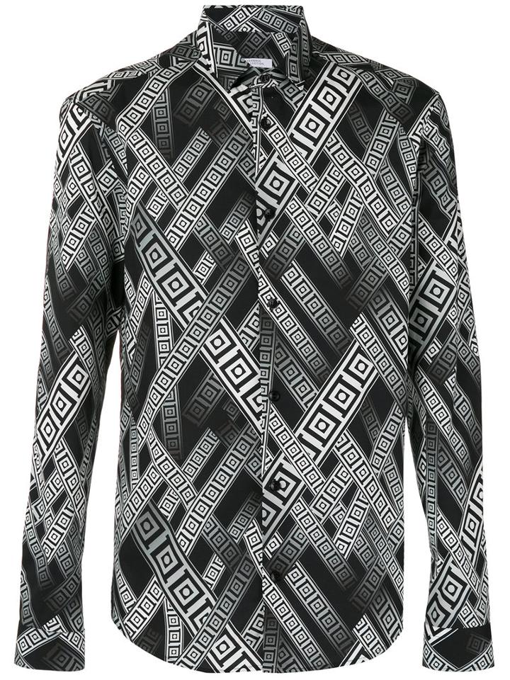 Versace Collection - Printed Shirt - Men - Cotton/spandex/elastane - 39, Black, Cotton/spandex/elastane