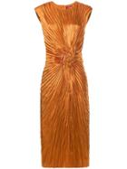 Sies Marjan Pleated Swirl Dress - Yellow & Orange