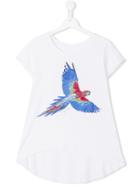 Lapin House Bird Print T-shirt, Girl's, Size: 14 Yrs, Red