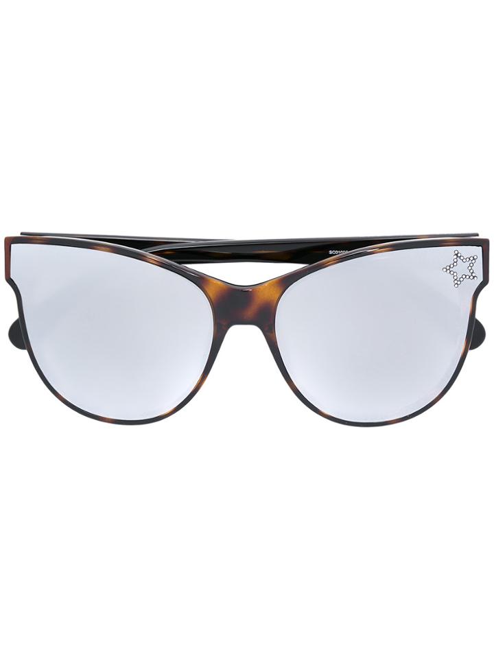 Stella Mccartney Eyewear Cat Eye Star Sunglasses - Brown