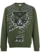 Kenzo - Tiger Patch Sweatshirt - Men - Cotton/polyester/spandex/elastane - M, Green, Cotton/polyester/spandex/elastane