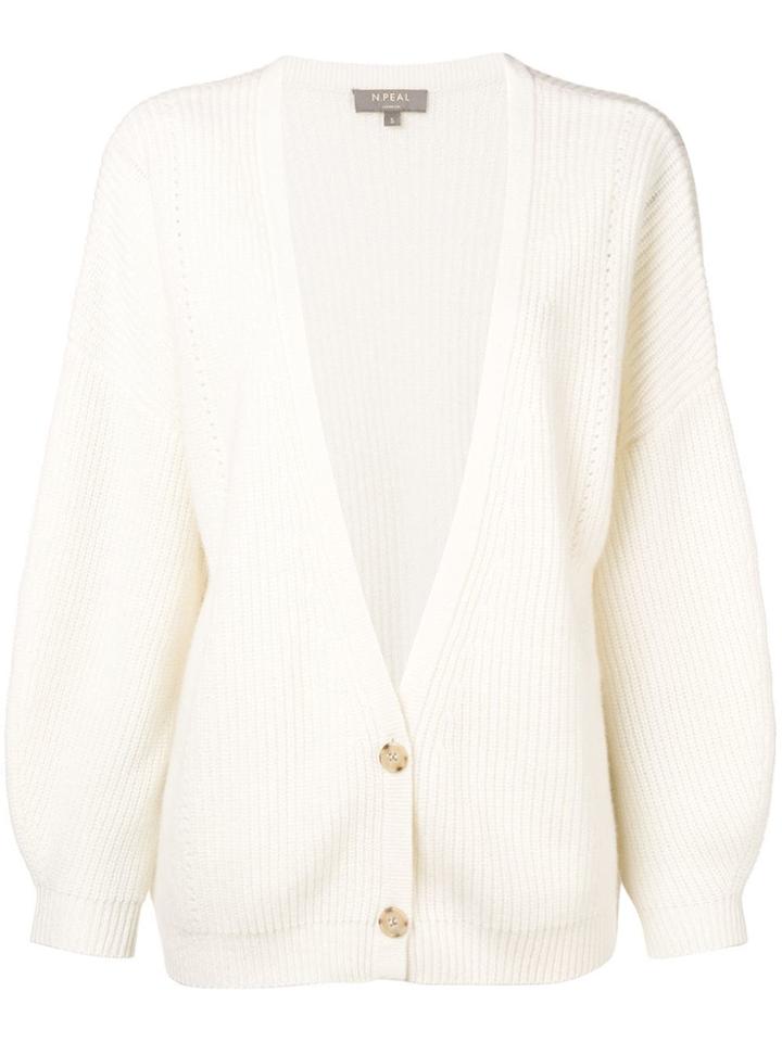 N.peal Wide Sleeve Cardigan - White