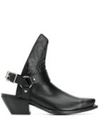 R13 Slingback Cowboy Boots - Black