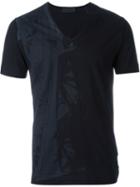Diesel Black Gold V-neck Printed T-shirt