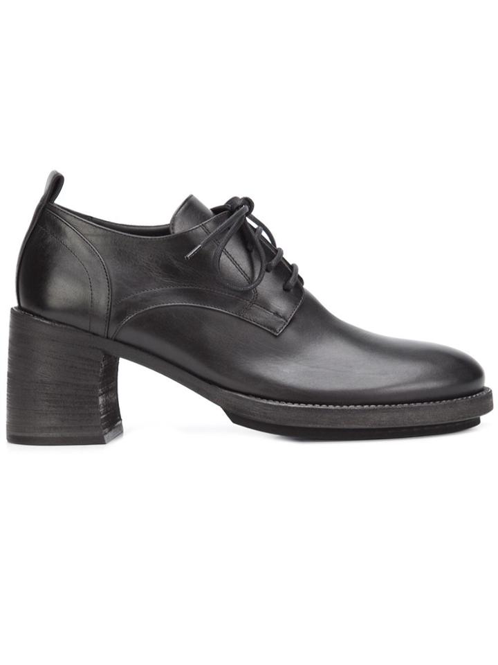 Ann Demeulemeester Chunky Heel Derbies - Black