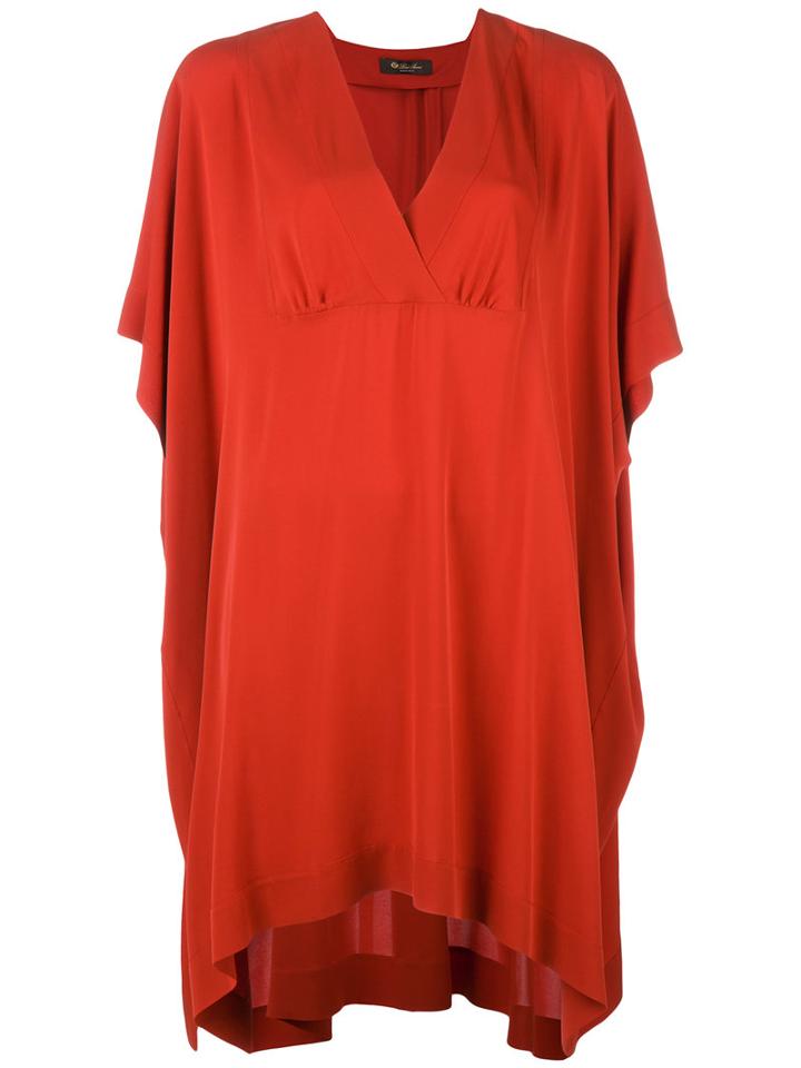 Loro Piana Oversized Dress, Women's, Size: Medium, Red, Silk/spandex/elastane