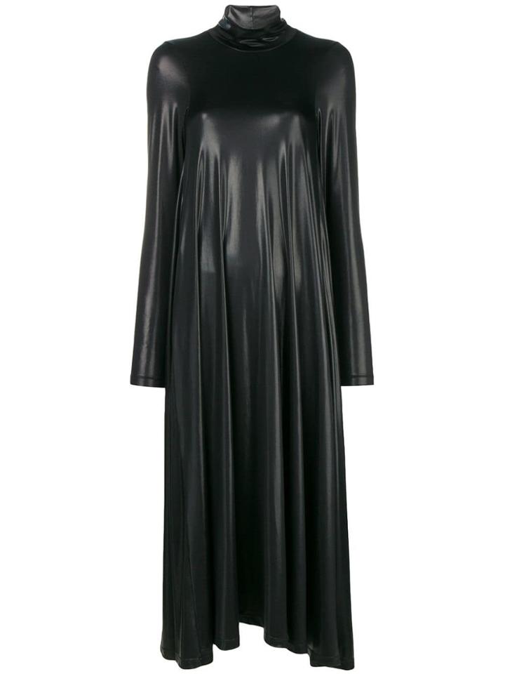 Mm6 Maison Margiela Oversized Shiny Dress - Black