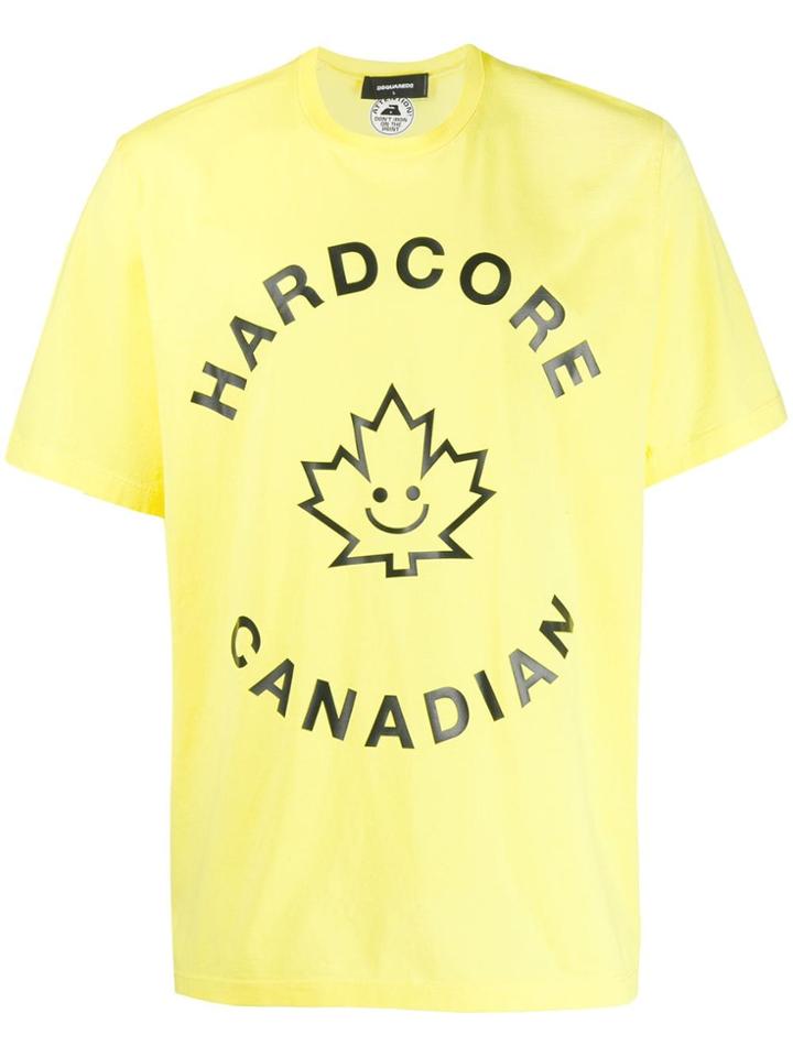 Dsquared2 'hardcore Canadian' T-shirt - Yellow
