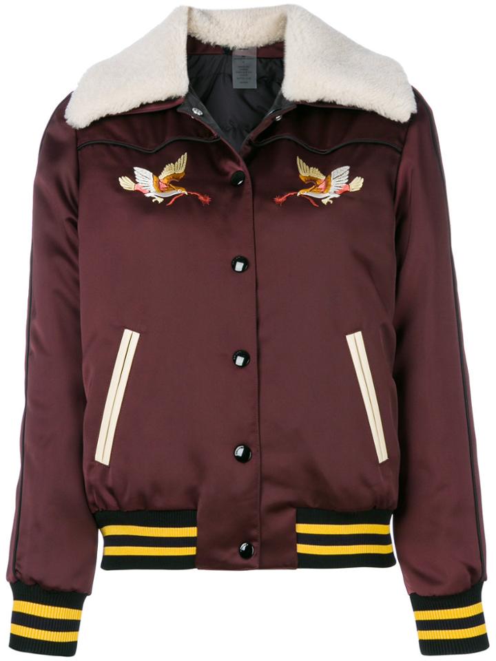 Coach Padded Bomber Jacket - Red