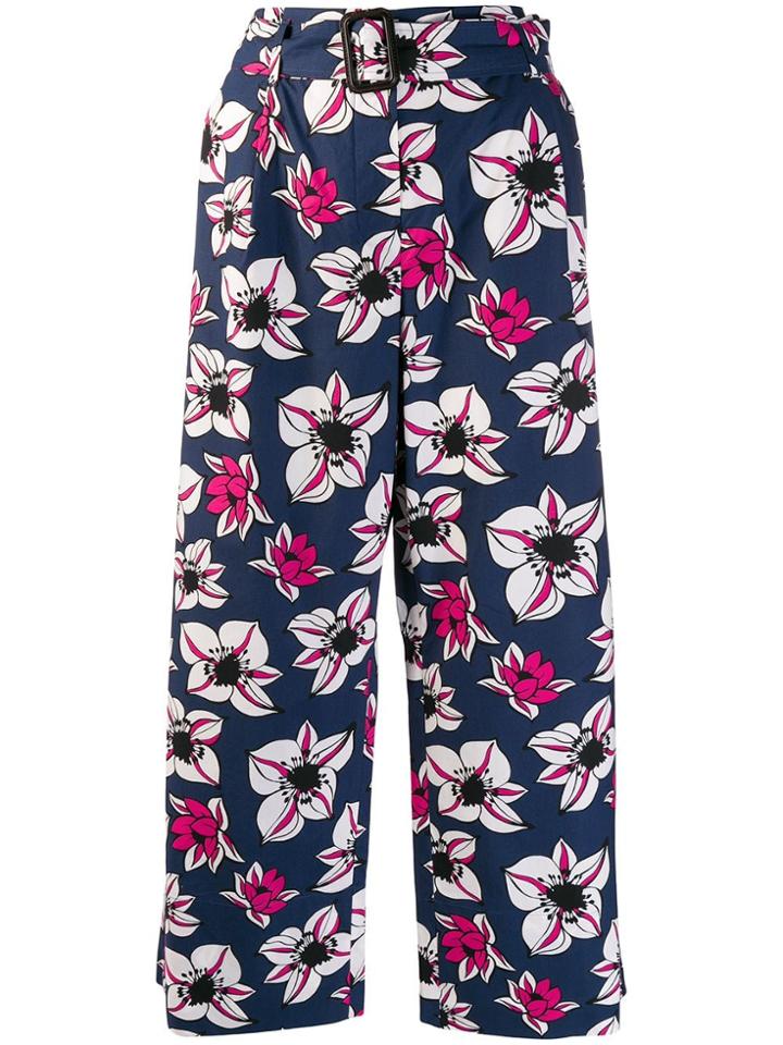 's Max Mara Floral Trousers - Blue