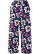 's Max Mara Floral Trousers - Blue