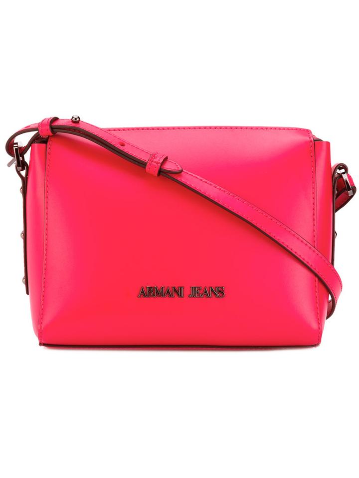 Armani Jeans - Top Zip Crossbody Bag - Women - Leather - One Size, Pink/purple, Leather