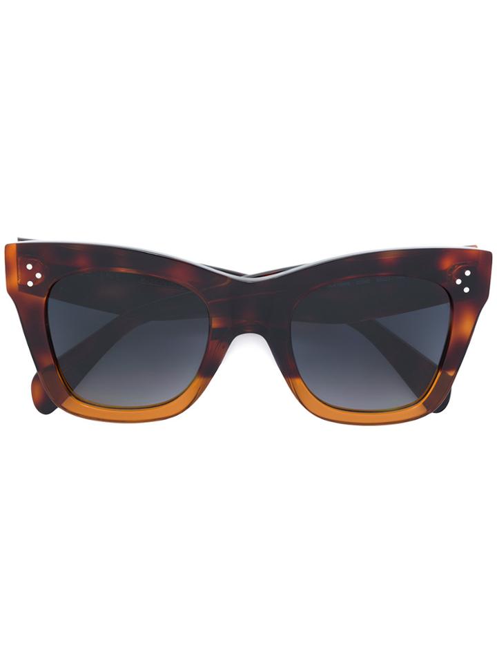 Céline Eyewear Cat Eye Sunglasses - Brown